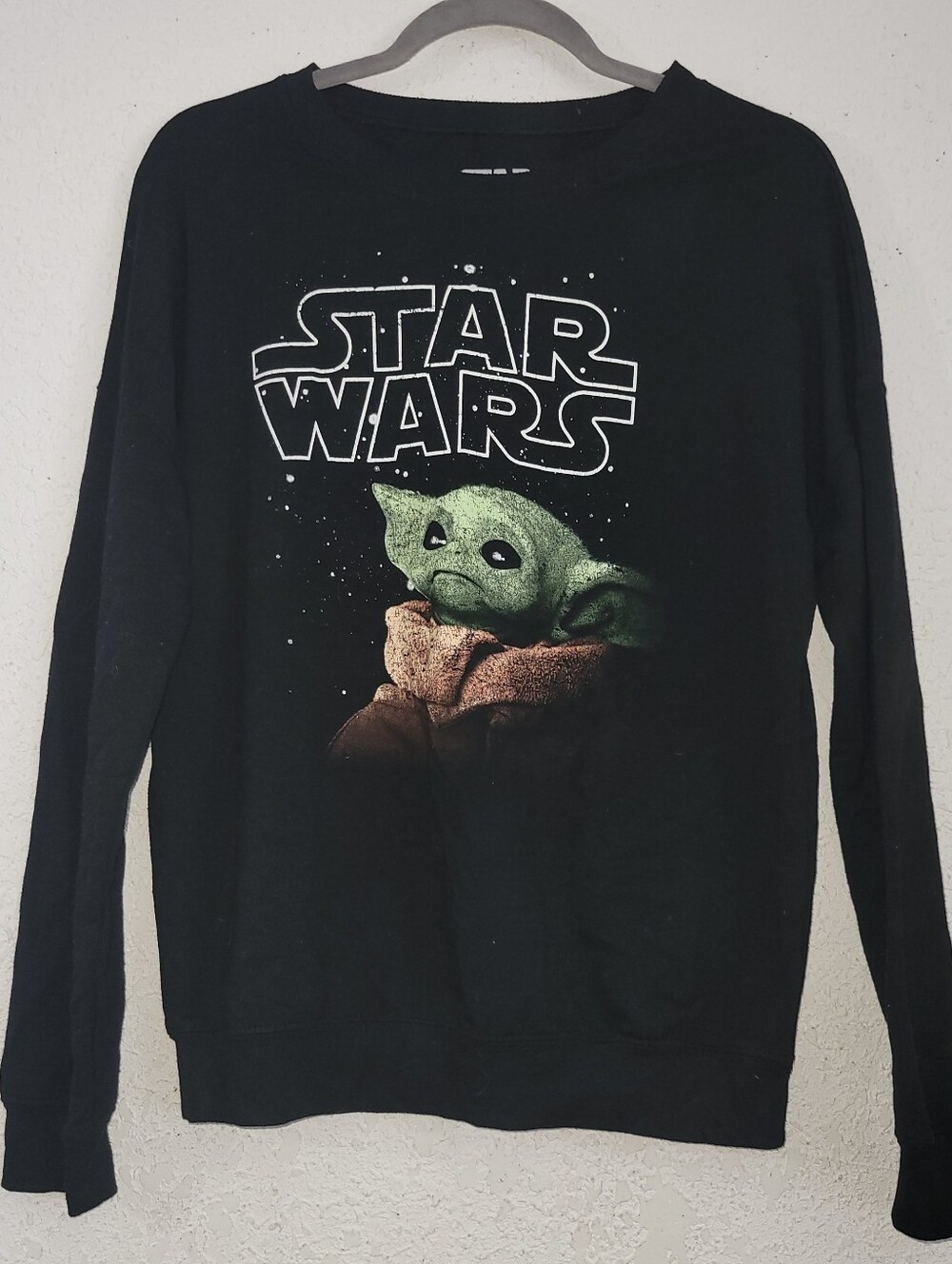 Star Wars The Child Black Crewneck Sweater XS